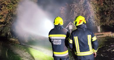 Übung der Feuerwehr Straßhof